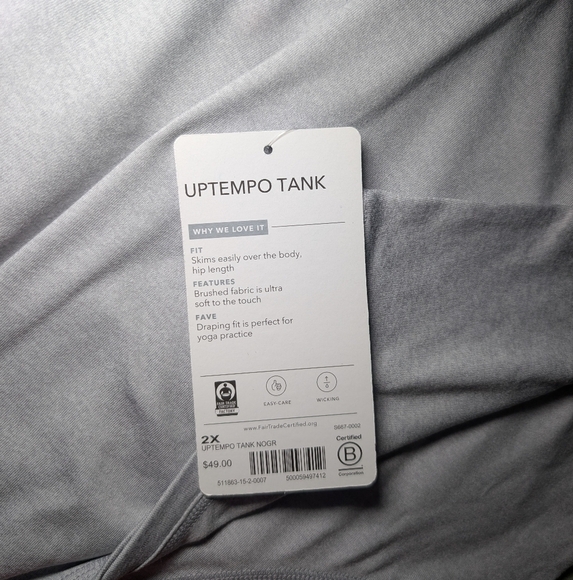 Athleta Light Gray Muscle Tee - Picture 3 of 4